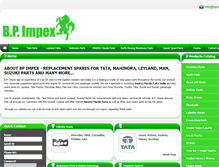 Tablet Screenshot of bpimpex.in